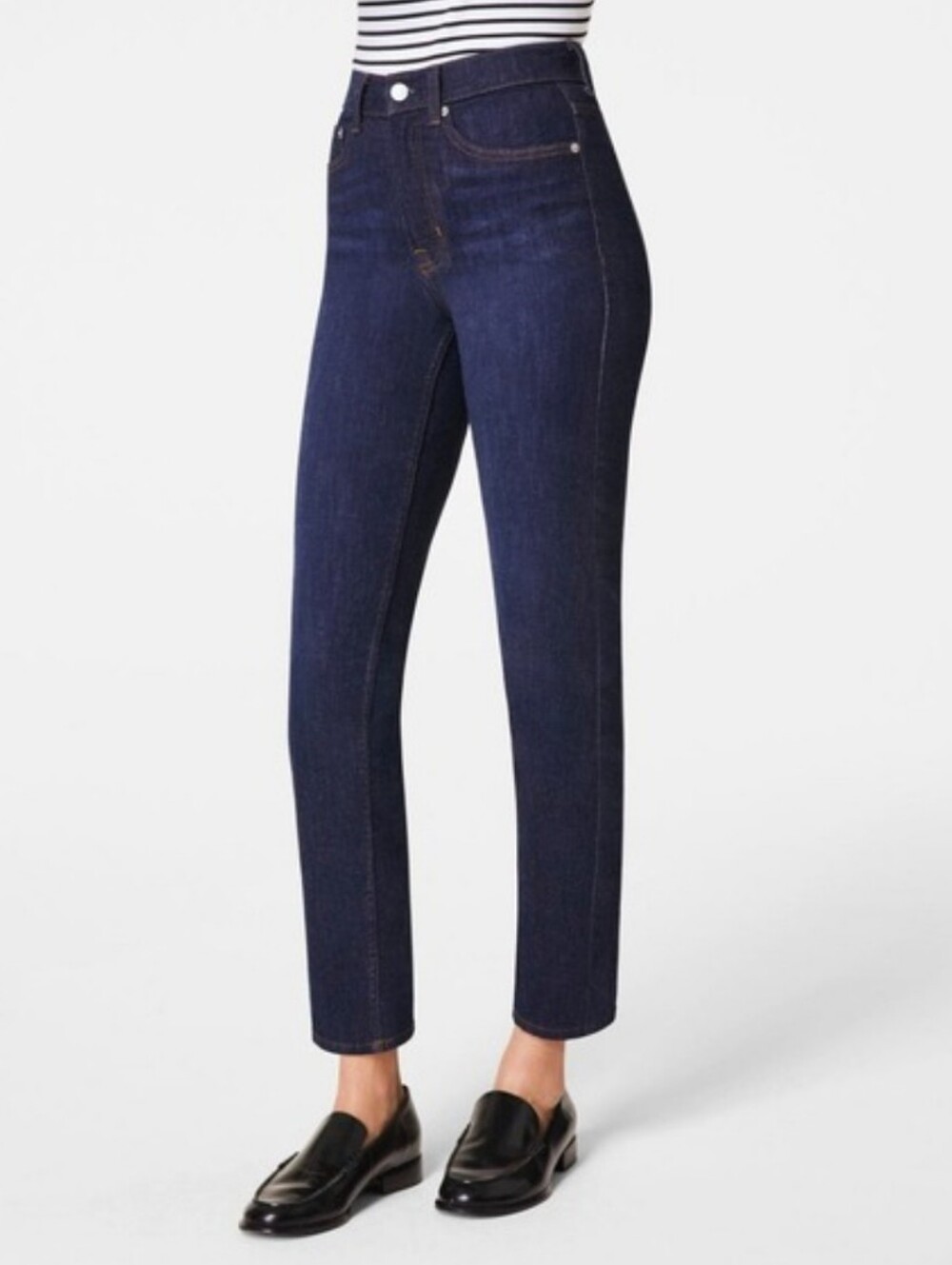 NWT Spanx Scult Slim Straight Ankle Jeans Heyward Wash Plus Size 14
